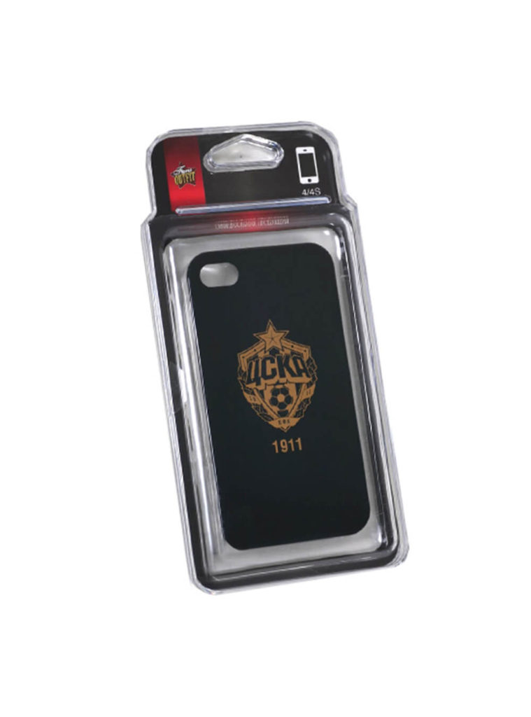 Купить Клип-кейс для iPhone 4/4S черный с золотой эмблемой по Нижнему Новгороду