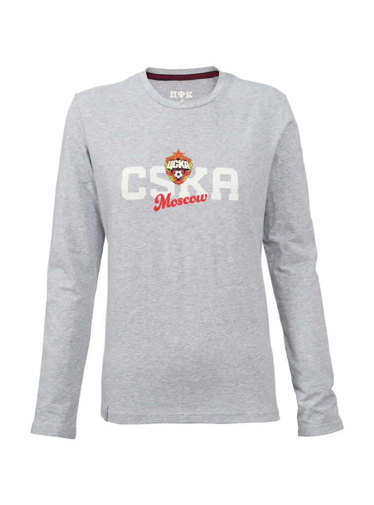 Купить Футболка с длинным рукавом женская «CSKA Mosсow», цвет серый (XS) по Нижнему Новгороду