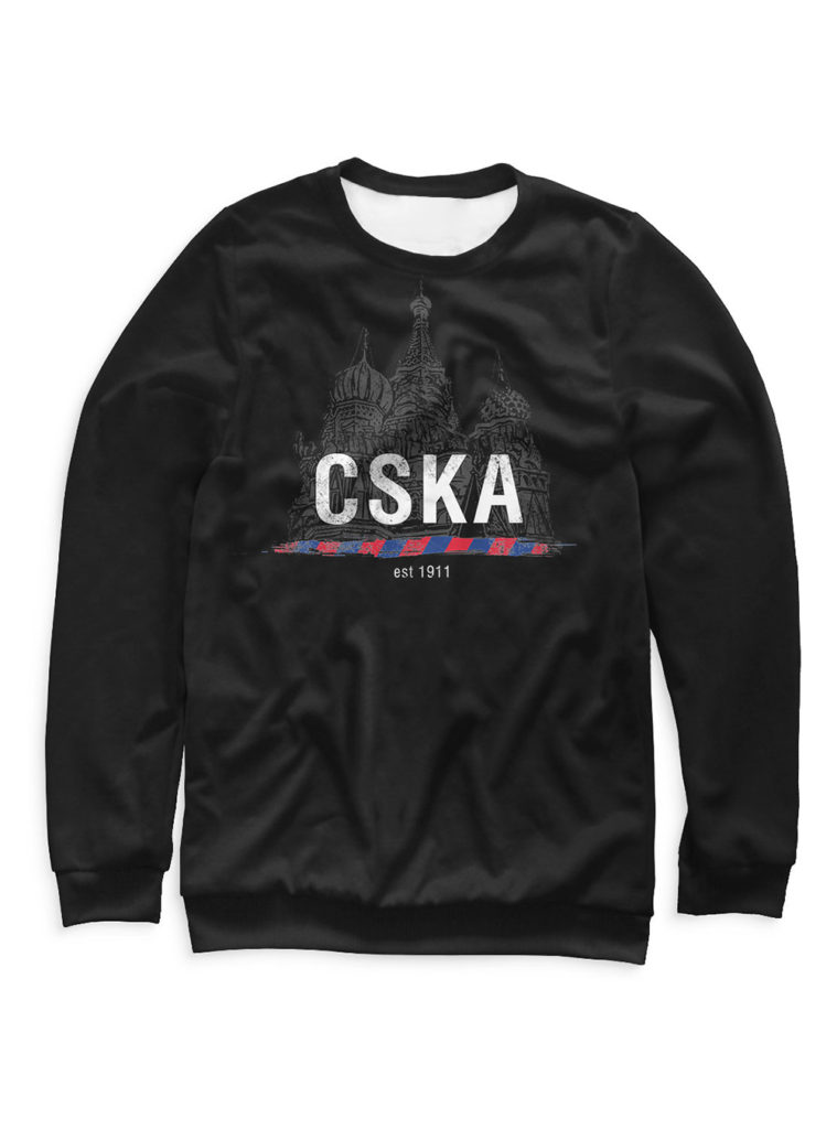 Купить Свитшот мужской «CSKA 1911», цвет черный (L) по Нижнему Новгороду