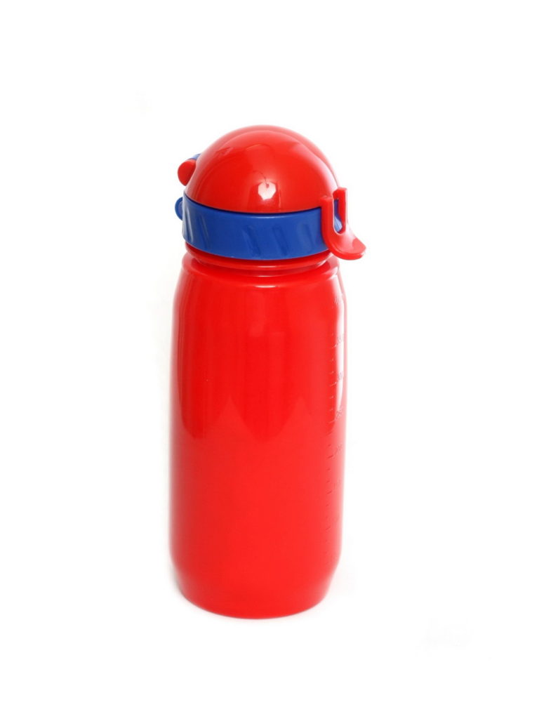 Купить Бутылка для воды с трубочкой 400 мл,  цвет красный по Нижнему Новгороду