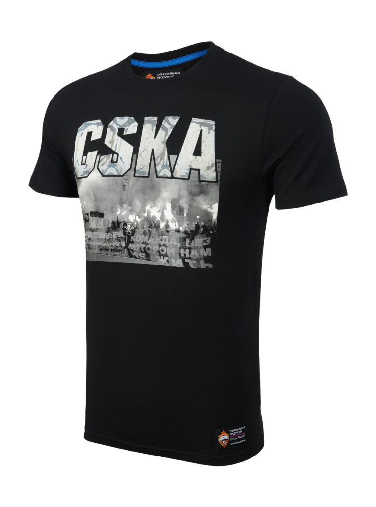 Купить Футболка мужская «CSKA FANS», цвет черный (M) по Нижнему Новгороду