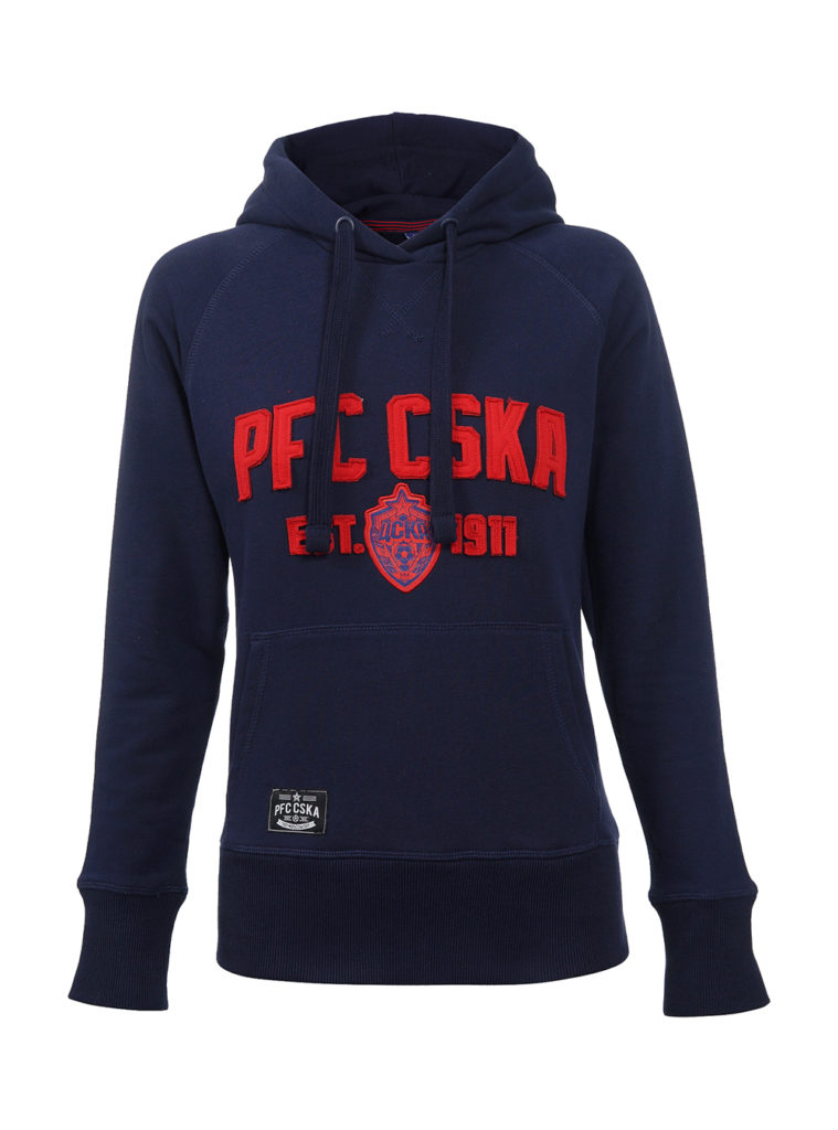 Купить Толстовка женская «PFC CSKA est.1911», цвет синий (S) по Нижнему Новгороду