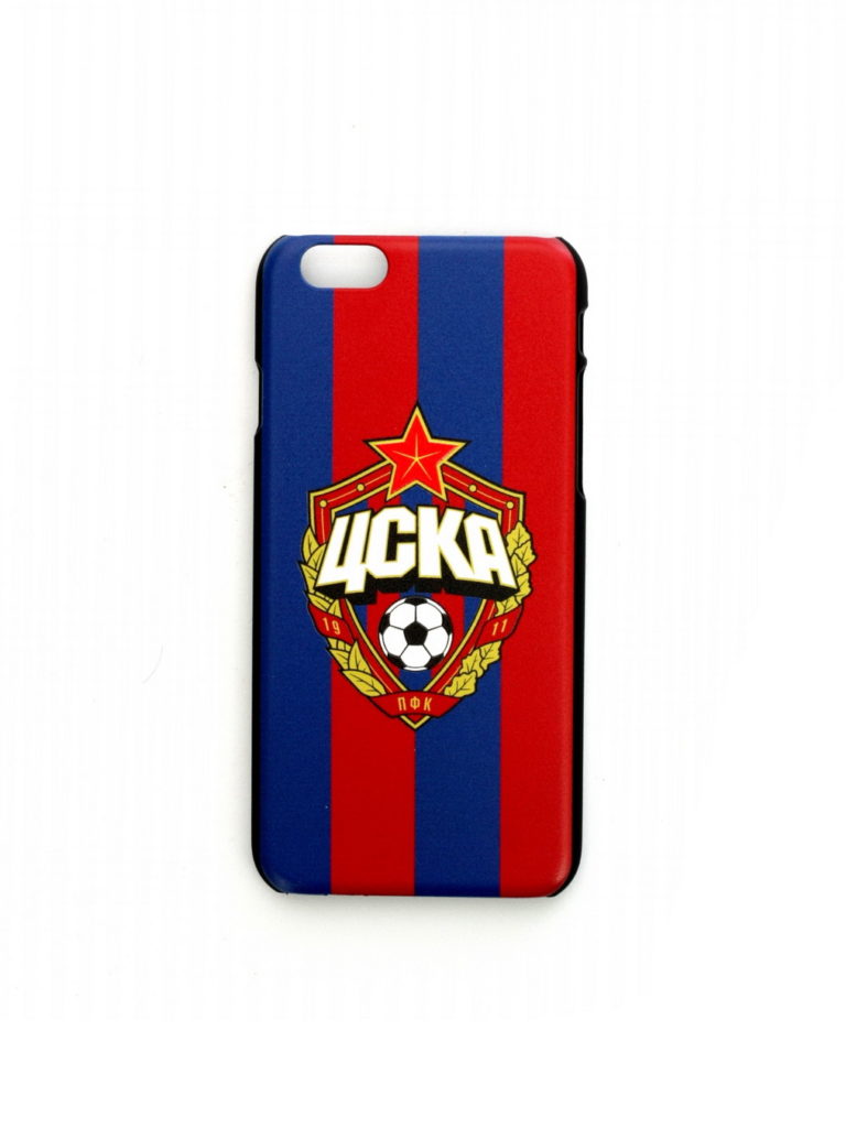 Купить Клип-кейс для iPhone 6 Plus с объемной эмблемой ПФК ЦСКА, цвет красно-синий по Нижнему Новгороду