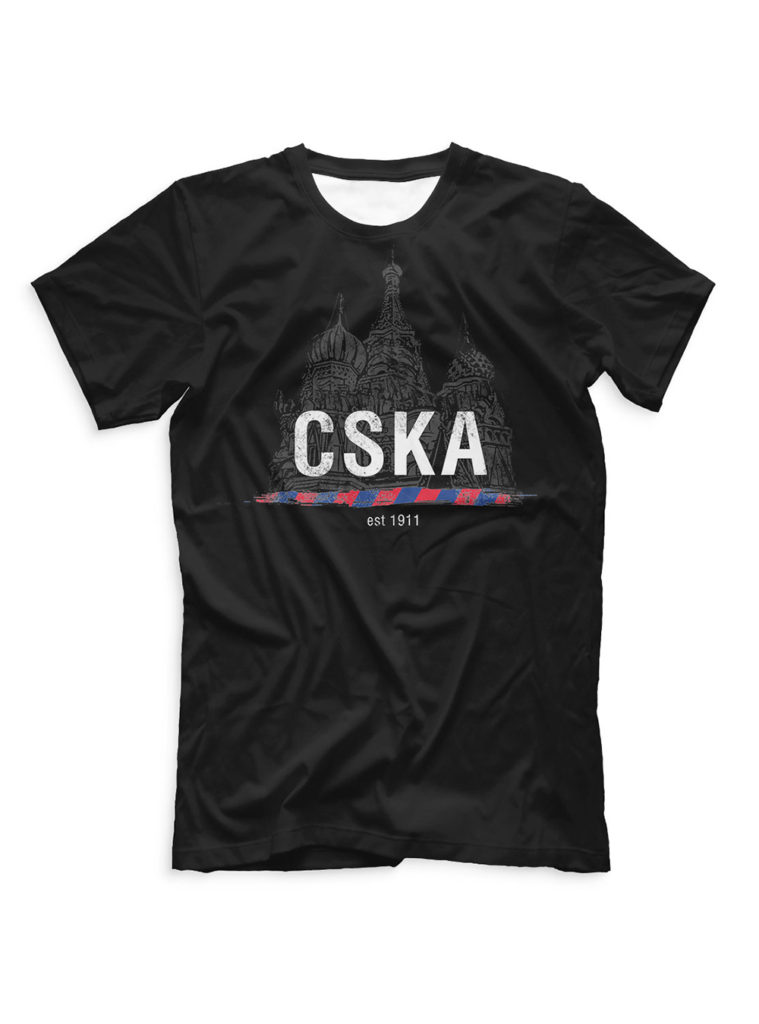 Купить Футболка мужская «CSKA 1911», цвет черный (XS) по Нижнему Новгороду