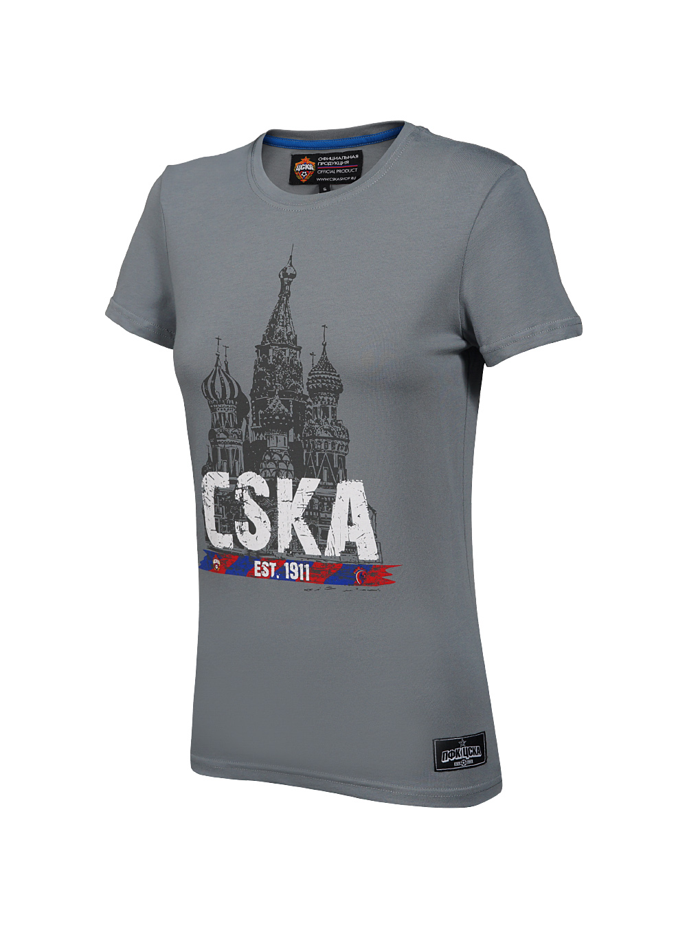 Купить Футболка женская «CSKA. Собор», цвет серый (M) по Нижнему Новгороду