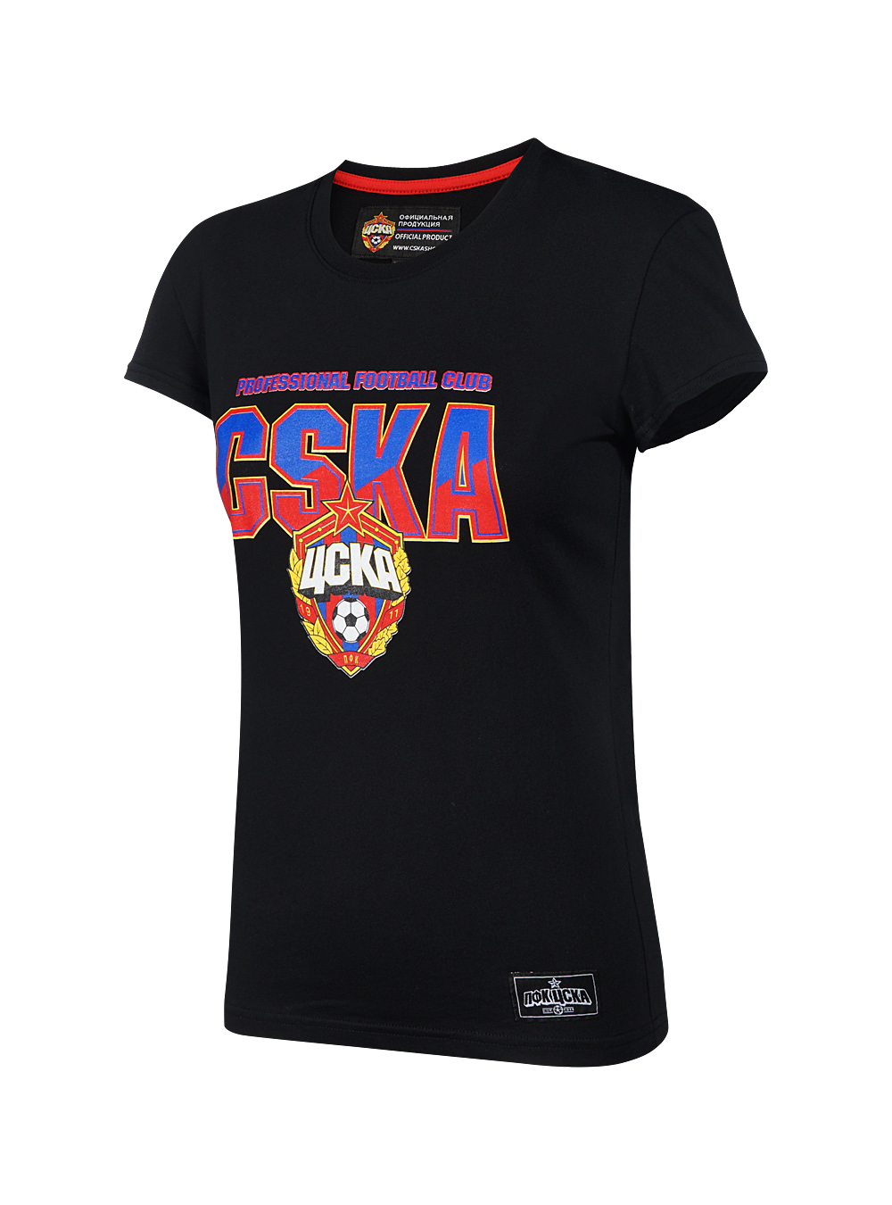 Купить Футболка женская «PFC CSKA», цвет черный (M) по Нижнему Новгороду