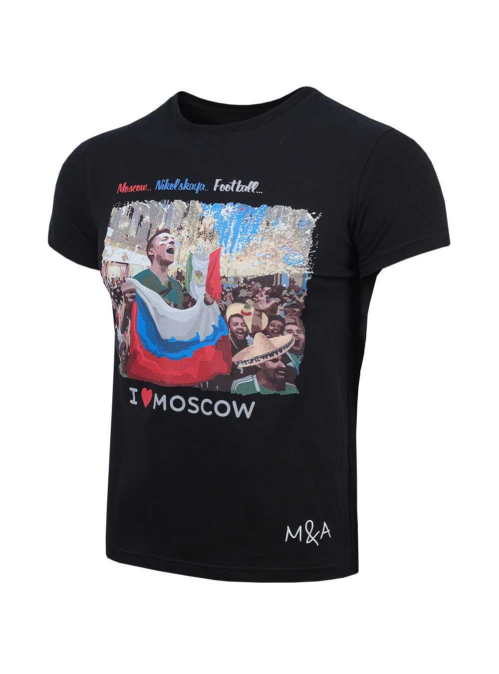 Купить Футболка «Москва…Никольская…Футбол…», цвет чёрный (S) по Нижнему Новгороду